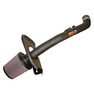 K&N® - 57 Series FIPK Generation II High-Density Polyethylene Black Cold Air Intake System with Red Filter and Intake Pipe and Heat Shield