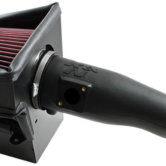 K&N® - 57 Series FIPK Generation II High-Density Polyethylene Black Cold Air Intake System with Red Filter and Intake Pipe and Heat Shield
