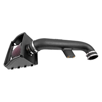 K&N® - 57 Series FIPK Generation II High-Density Polyethylene Black Cold Air Intake System with Red Filter and Intake Pipe and Heat Shield