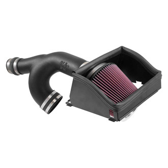 K&N® - 57 Series FIPK Generation II High-Density Polyethylene Black Cold Air Intake System with Red Filter and Intake Pipe