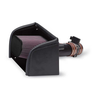 K&N® - 57 Series FIPK Generation II High-Density Polyethylene Black Cold Air Intake System with Red Filter and Intake Pipe and Heat Shield
