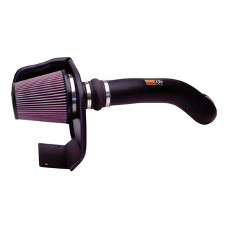 K&N® - 57 Series FIPK Generation II High-Density Polyethylene Black Cold Air Intake System with Red Filter and Intake Pipe and Heat Shield