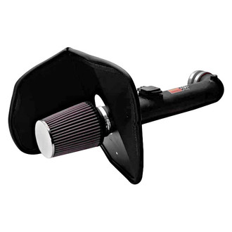 K&N® - 57 Series FIPK Generation II High-Density Polyethylene Black Cold Air Intake System with Red Filter and Intake Pipe and Heat Shield