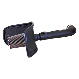 K&N® - 57 Series FIPK Generation II High-Density Polyethylene Black Cold Air Intake System with Red Filter and Intake Pipe