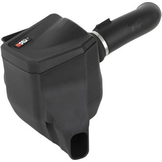 K&N® - 63 Series AirCharger® High-Density Polyethylene Black Cold Air Intake System with Red Filter