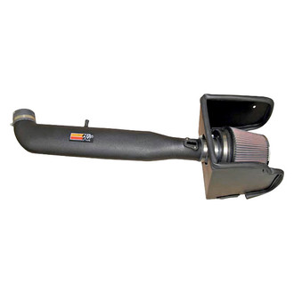 K&N® - 63 Series AirCharger® High-Density Polyethylene Black Cold Air Intake System with Red Filter