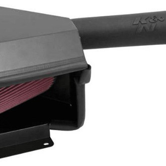 K&N® - 63 Series AirCharger® High-Density Polyethylene Black Cold Air Intake System with Red Filter