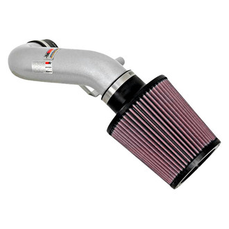 K&N® - 69 Series Typhoon® Aluminum Silver Short Ram Air Intake System with Red Filter