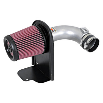 K&N® - 69 Series Typhoon® Aluminum Silver Cold Air Intake System with Red Filter