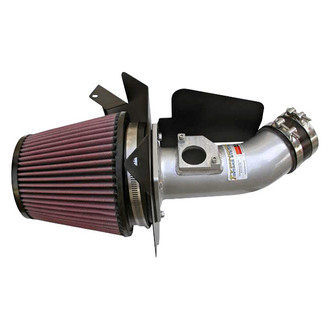K&N® - 69 Series Typhoon® Aluminum Silver Cold Air Intake System with Red Filter
