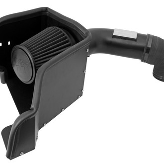 K&N® - 71 Series Blackhawk Induction® Aluminum Black Powder Coated Cold Air Intake System with Black Filter