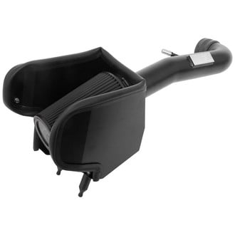 K&N® - 71 Series Blackhawk Induction® Aluminum Textured Black Cold Air Intake System with Black Filter