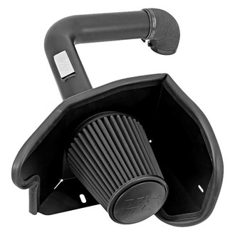 K&N® - 71 Series Blackhawk Induction® Aluminum Black Powder Coated Cold Air Intake System with Black Filter