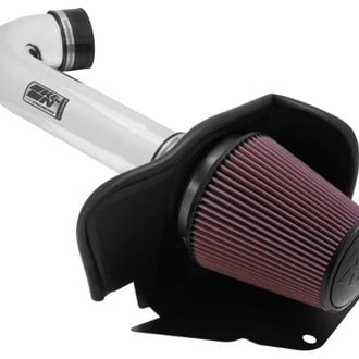 K&N® - 77 Series High-Flow Performance Aluminum Polished Cold Air Intake System with Red Filter
