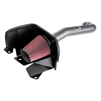 K&N® - 77 Series High-Flow Performance Aluminum Polished Cold Air Intake System with Red Filter