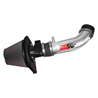 K&N® - 77 Series High-Flow Performance Aluminum Polished Cold Air Intake System with Red Filter