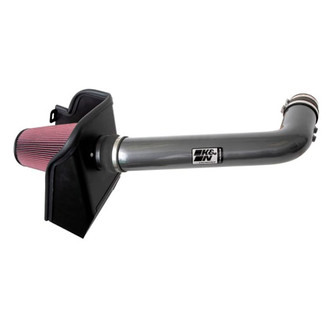 K&N® - 77 Series High-Flow Performance Aluminum Polished Cold Air Intake System with Red Filter