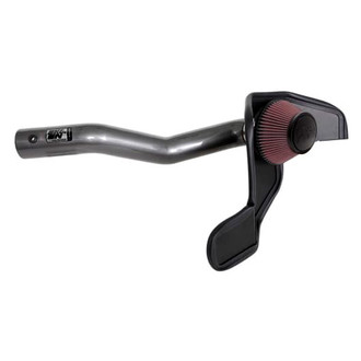 K&N® - 77 Series High-Flow Performance Aluminum Polished Cold Air Intake System with Red Filter
