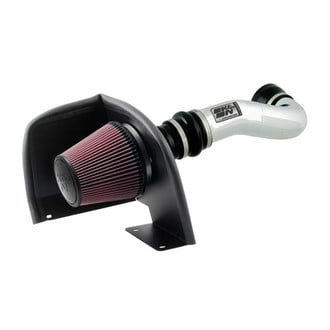 K&N® - 77 Series High-Flow Performance Aluminum Polished Cold Air Intake System with Red Filter