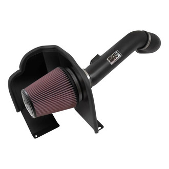 K&N® - 77 Series High-Flow Performance Aluminum Black Cold Air Intake System with Red Filter