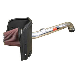K&N® - 77 Series High-Flow Performance Aluminum Polished Cold Air Intake System with Red Filter