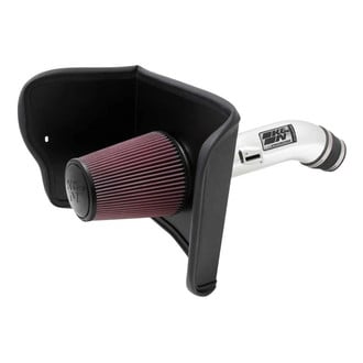 K&N® - 77 Series High-Flow Performance Aluminum Polished Cold Air Intake System with Red Filter