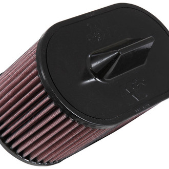 K&N® - E Series Oval Straight Red Air Filter (5.813" (148 mm) H)