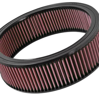 K&N® - E Series Round Straight Red Air Filter (9.813" ID x 11.875" OD x 3.438" H)