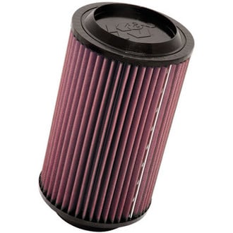 K&N® - E Series Round Straight Red Air Filter (3.75" F x 3.75" ID x 6.063" OD x 9.5" H)