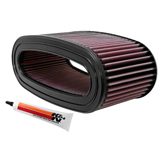 K&N® - E Series Oval Red Air Filter (12.25" BOL x 5.5" BOW x 12.25" TOL x 5.5" TOW x 6" H)