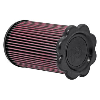 K&N® - E Series Round Straight Red Air Filter (3.125" ID x 5.938" OD x 9.938" H)