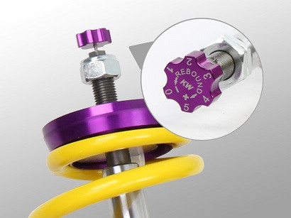 Rebound damping on rear axle