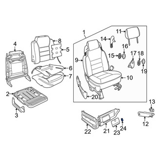 Land Rover OE - Seat Frame Trim Panel Screw Cap