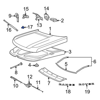 Land Rover OE - Front Hood Lift Support Stud