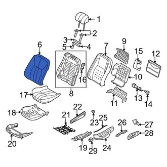 Land Rover OE - Front Seat Back Cushion Cover