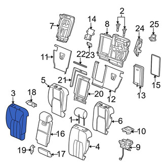 Land Rover OE - Rear Right Seat Back Cushion Cover