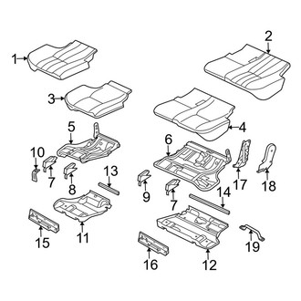 Land Rover OE - Seats & Tracks - Rear Seat Components (Seat Bottom Components)