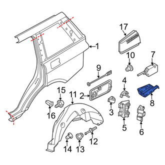 Land Rover OE - Fuel Filler Door Lock Actuator Bracket