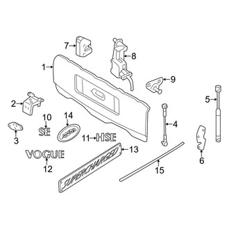 Land Rover OE - Tail Gate - Exterior Trim