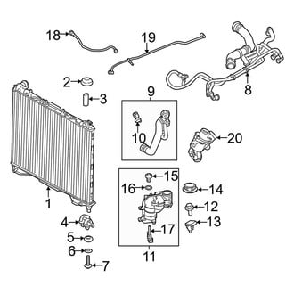 Land Rover OE - Cooling - Radiator & Components (Main), (5.0L)