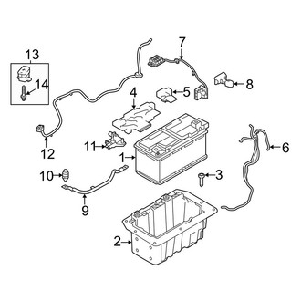 Land Rover OE - Electrical - Battery (W/O Start/Stop), (Base / Autobiography / Autobiography Black / HSE / Supercharged Gas)