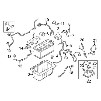 Land Rover OE - Electrical - Battery (Conventional, With Stop Start), (Base / Autobiography / HSE / Supercharged)