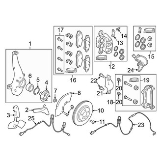 Land Rover OE - Front Suspension - Brake Components