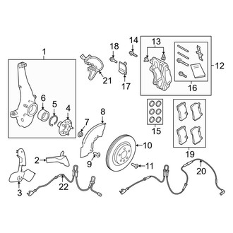 Land Rover OE - Front Suspension - Brake Components (20")