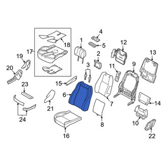 Land Rover OE - Front Right Seat Back Cushion Cover