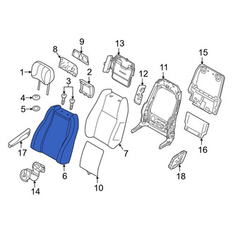 Land Rover OE - Front Left Seat Back Cushion Cover
