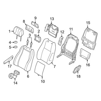 Land Rover OE - Seats & Tracks - Driver Seat Components (Seat Back Components, With Cooled Seats)