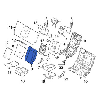 Land Rover OE - Front Right Seat Back Cushion Cover