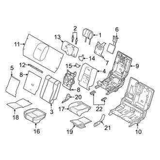 Land Rover OE - Seats & Tracks - Rear Seat Components