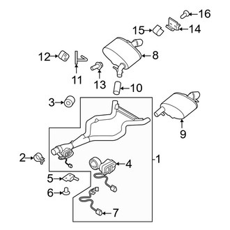 Land Rover OE - Exhaust System - Exhaust Components (Rear Section), (Diesel)